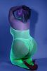 Moonbeam Crotchless Bodystocking - Queen - Neon Green
