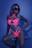 Lights Off Bralette and Panty - Small/medium -  Neon Pink