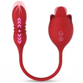 Rose Sex Toy Dildo Vibrator - 2in1 Rose Sex Stimulator for Wome