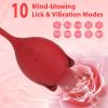 Rose Sex Toy Dildo Vibrator - 2in1 Rose Sex Stimulator for Wome