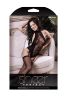 Mixed Signals Gartered Teddy Bodystocking - One  Size - Black