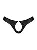 Sassy Lace - Open Ring Thong - Large/x-Large - Black