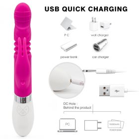 Female Masturbation Dildo Vibrator Clitoris Stimulus (Color: Pink)