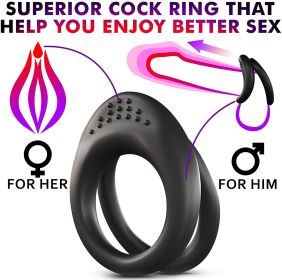 Cock Ring for Men Erection Enhancing Stay Harder Strechy (Color: black)