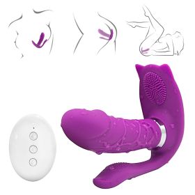 Adult Toy for Women Pleasure Licking Wearable Vibrator (Color: Purple)