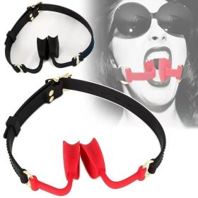 Deep Throat Blowjob Mouth Gag Expander (Color: black)
