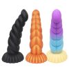 Colorful Silicone Threaded Anal Plug Buttplug for Men Women