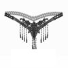 Sexy Lingerie Crotchless Women's Panties Lace Bowknot G-strings
