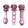 Flower Crystal Glass Anal Plug Masturbation Sex Toys For Women