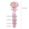 Flower Crystal Glass Anal Plug Masturbation Sex Toys For Women