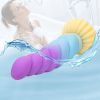 Colorful Silicone Threaded Anal Plug Buttplug for Men Women