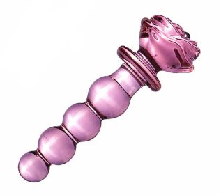 Flower Crystal Glass Anal Plug Masturbation Sex Toys For Women (Color: 3)