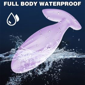 Anal Plug Sex Toys for Woman Wireless Remote Control Vibrating Eggs Dildo (Color: Purple-no box)
