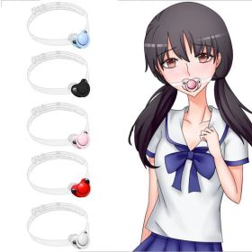 5 Colors Soft Safety Silicone Open Mouth Gag Ball (Color: White)