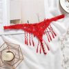 Sexy Lingerie Crotchless Women's Panties Lace Bowknot G-strings