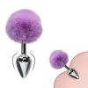Detachable Anal Plug Real Bunny tail Smooth Touch