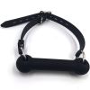 Bondage Silicone Dog Bone Ball Gag,Leash Chain Attached,