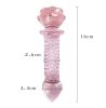 Flower Crystal Glass Anal Plug Masturbation Sex Toys For Women