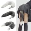 Metal Feather Anal Toys Fox Tail Anal Plug Erotic Anus Toy Butt Plug