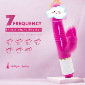 U-shaped Vibe Toy Rose Toy Sucking Toyz for Women Pleasures; (Color: Red)